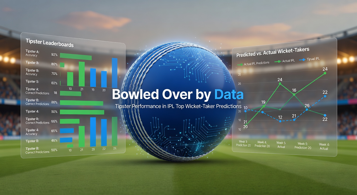 Data charts showing IPL top wicket-taker stats with graphs of strike rates and ROI trends over seasons
