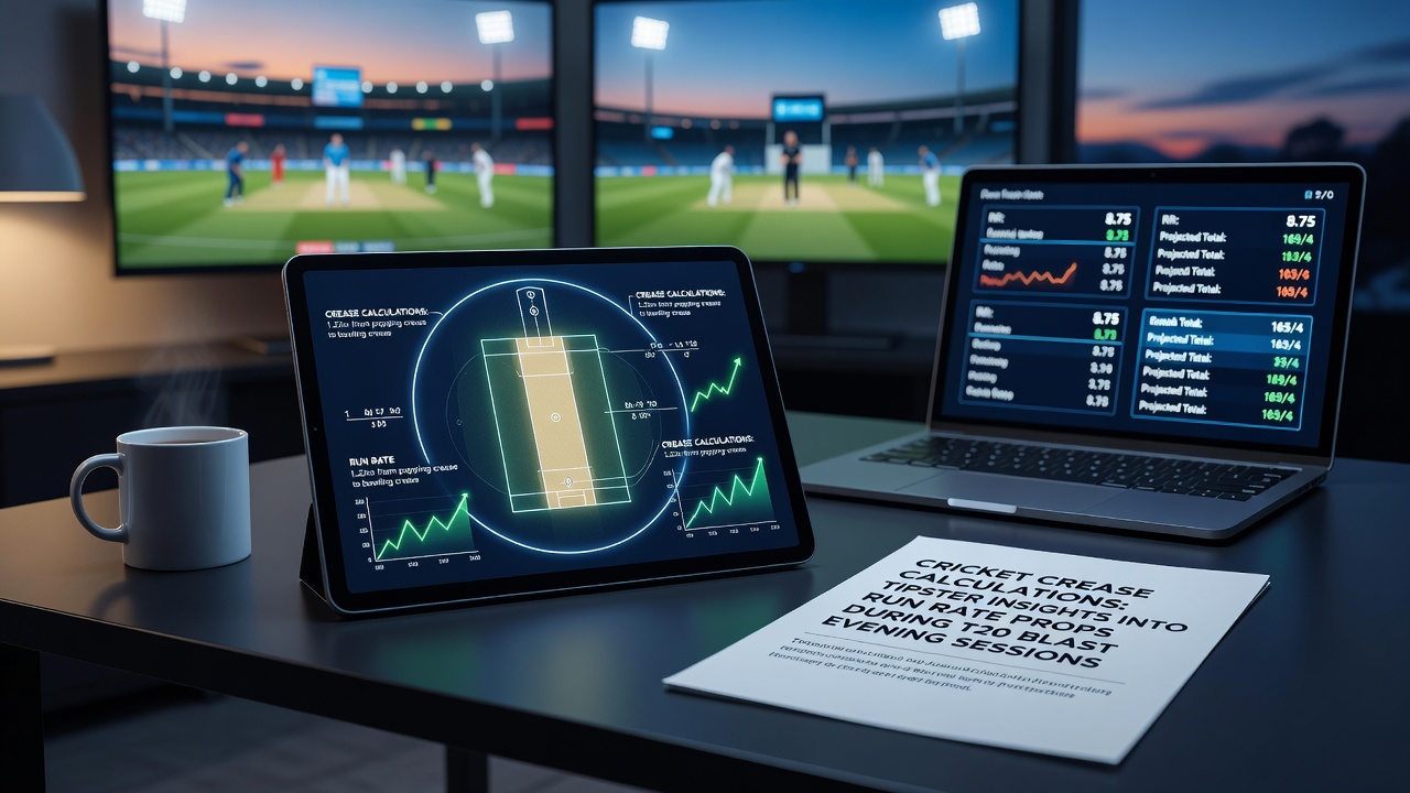 Tipster reviewing T20 Blast run rate statistics on evening session data