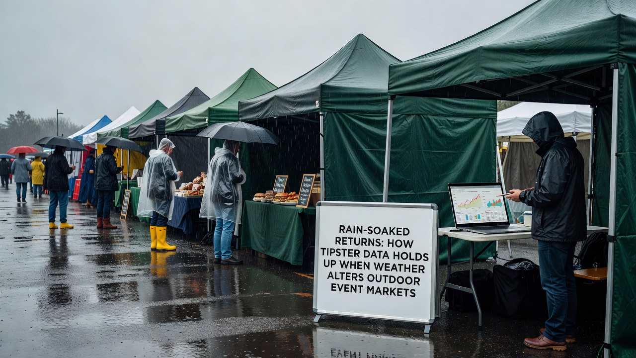 Data charts comparing tipster accuracy in dry versus rainy conditions for tennis and golf events