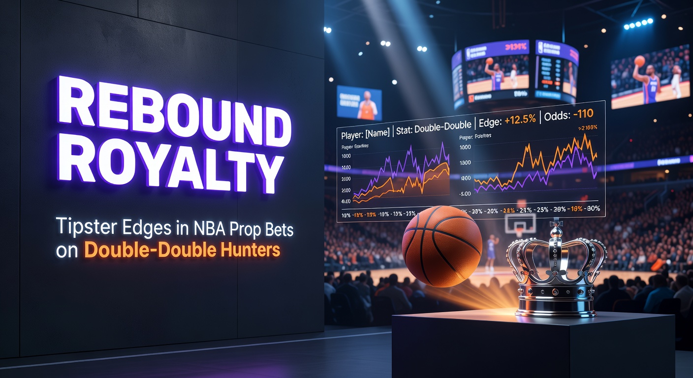 NBA player grabbing a rebound during a fast-paced game, highlighting double-double potential in prop bets