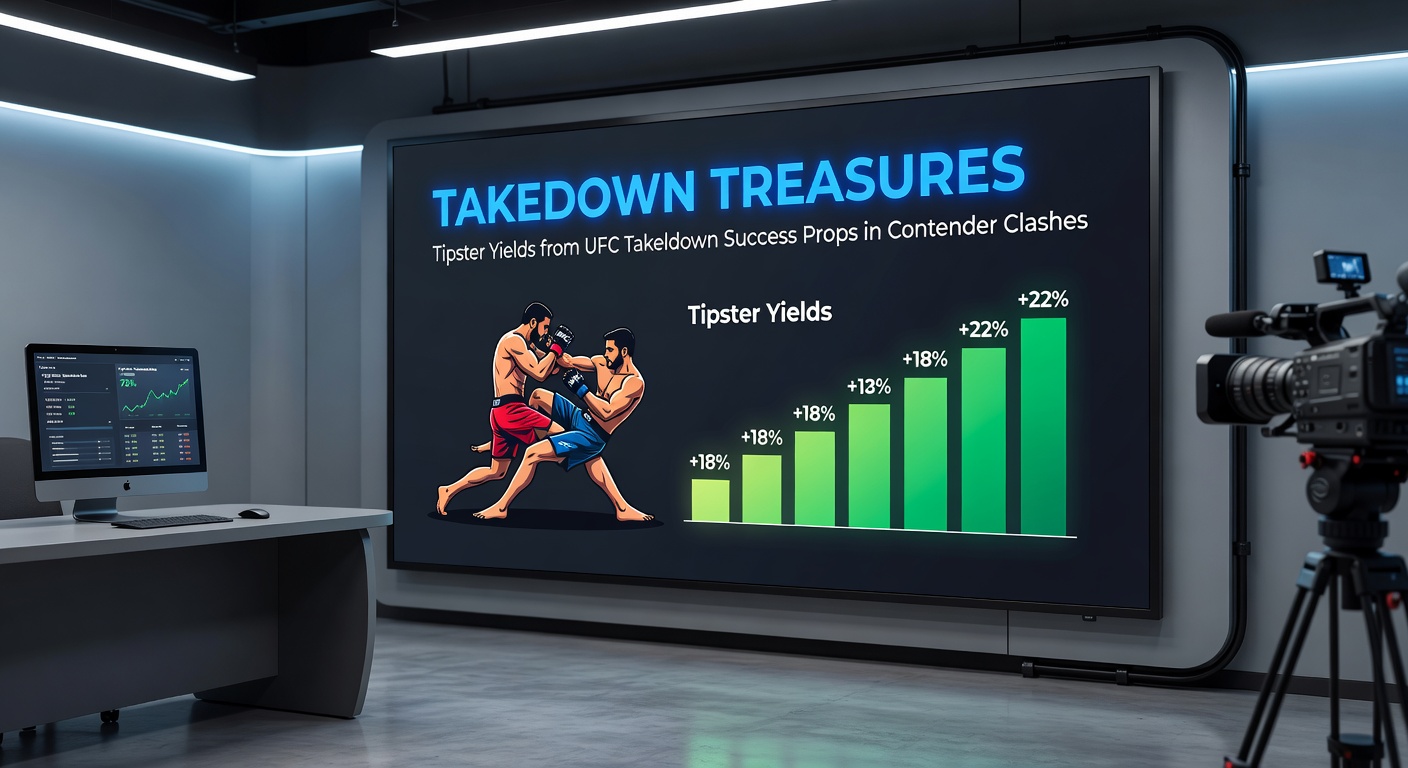 Close-up of UFC takedown chain leading to back control in a heated contender clash, illustrating high-volume grappling props