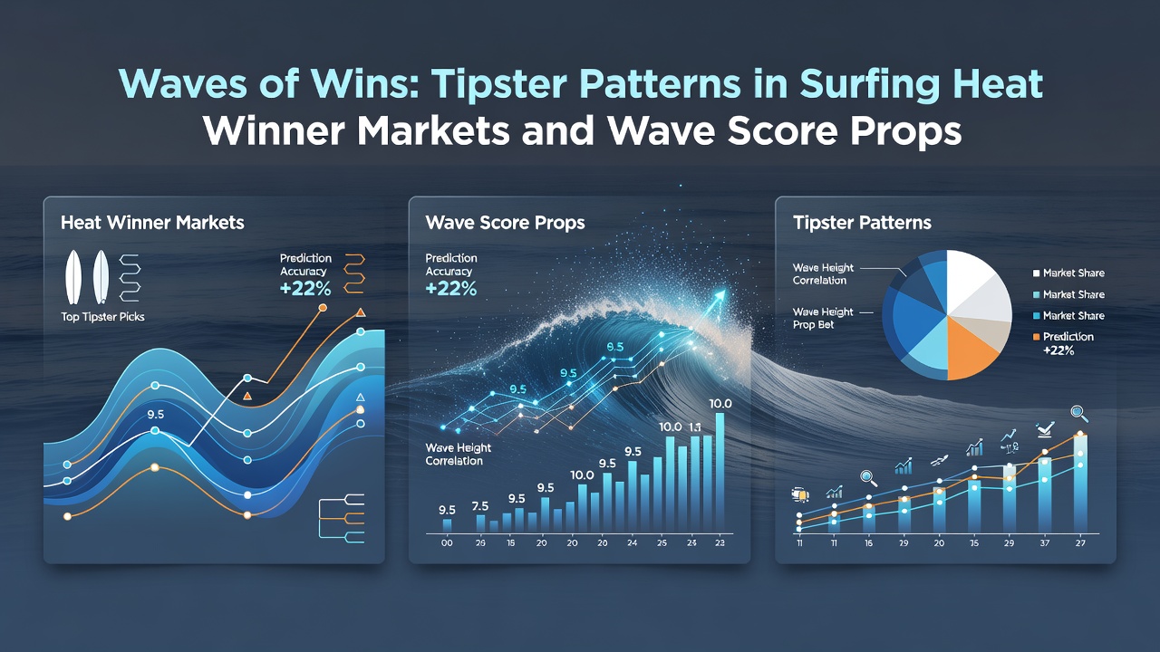 Detailed chart of wave score distributions and tipster strike rates across major surfing tour stops